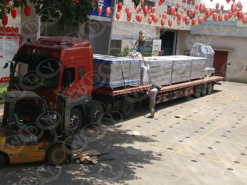 All ready to go! The whole line of mineral processing equipment (parts) is being loaded and ready to be transported to Hebei Province.